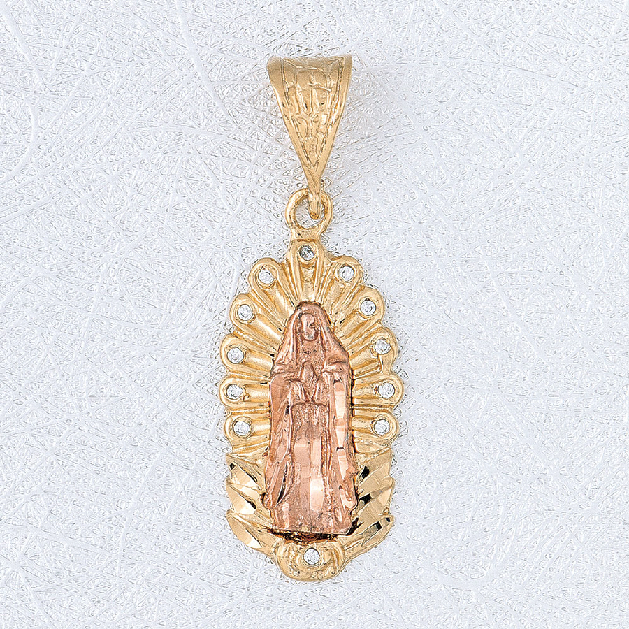 ROSE GOLD/GOLD 2-TONE MARY WITH CZ'S