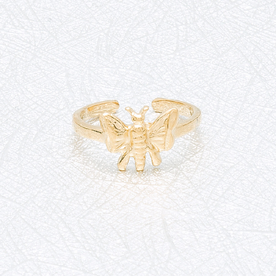 TOE RING-DIA. CUT BUTTERFLY  10 MILS GOLD