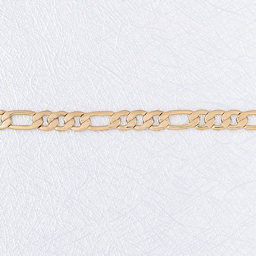 6.5MM GOLD PLATED FIGARO CHAIN