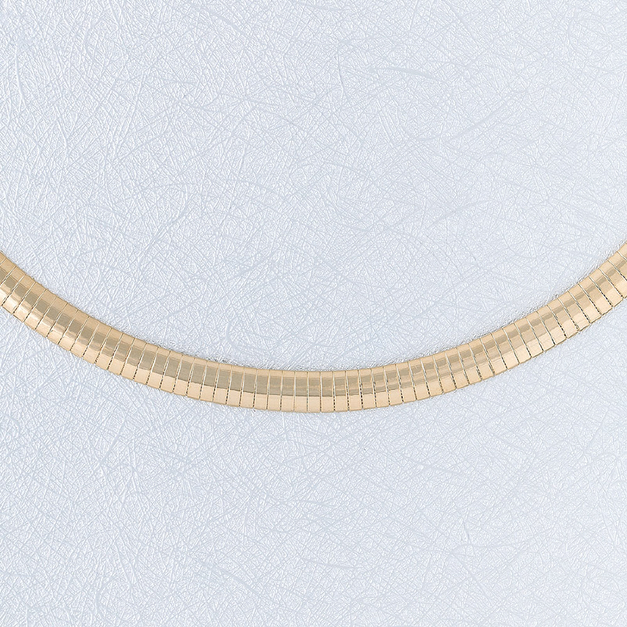 6 MM OMEGA CHAIN IN GOLD PLATING